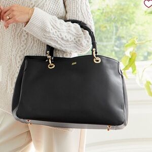 Mark & Graham BLACK BAMBOO ELISABETTA SLOUCH HANDBAG